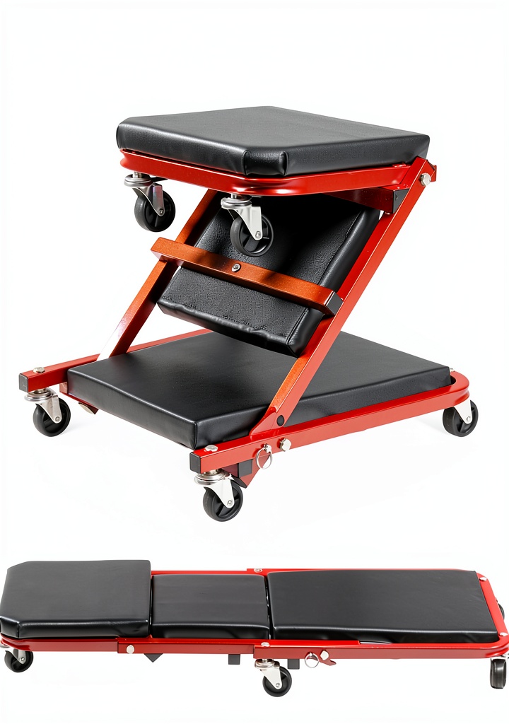 BHTOP Mechanic Creeper 2-in-1 Tool in use