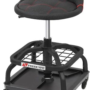 FreekyFit Garage Rolling Stool PVC Industrial-0