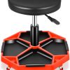 Auto Dynasty Rolling Mechanic Stool Red Plastic-0