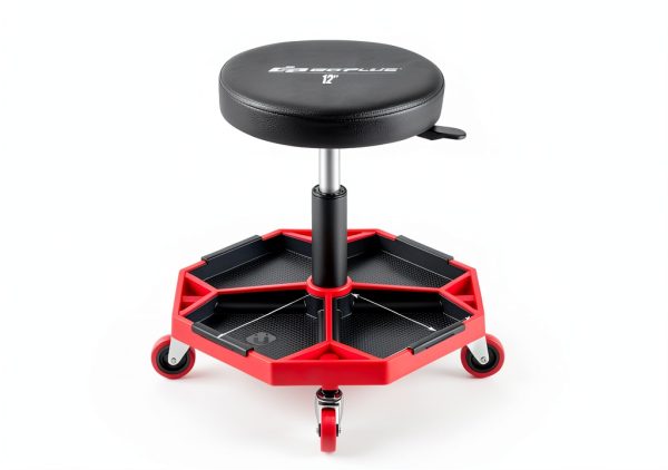 Goplus Industrial Rolling Mechanic Stool Black SU-10007-UA-2