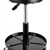 Aain Mechanic Seat Black Steel Roller Stool-0