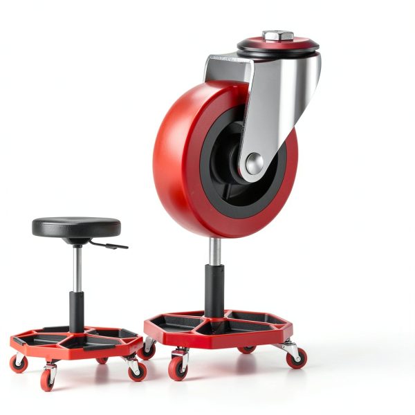 Goplus Industrial Rolling Mechanic Stool Black SU-10007-UA-5