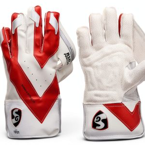 SG Cricket Wicket Keeping Gloves White Leather-0