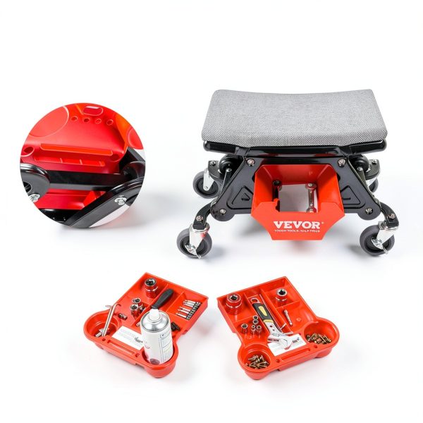 VEVOR Mechanic Stool Black 300 LBS Capacity Garage-5
