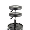 Aain Mechanic Seat Black Steel Roller Stool-3