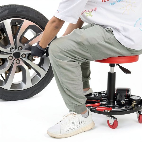 Garage Creeper Stool Torin Pneumatic Rolling Seat-5