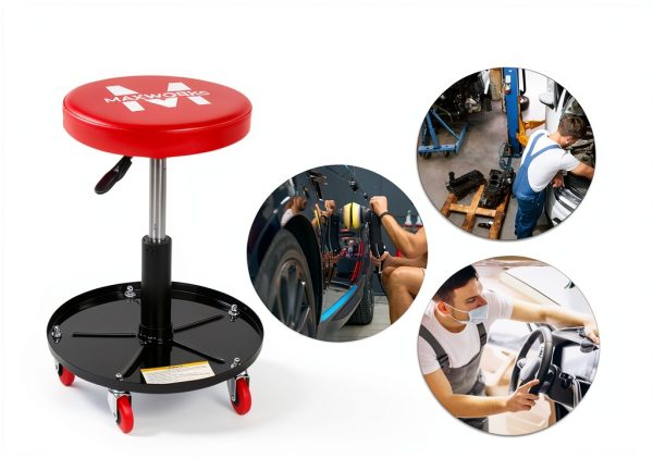 Pneumatic Roller Seat MaxWorks Adjustable Garage-7