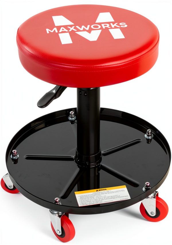 Pneumatic Roller Seat MaxWorks Adjustable Garage-0