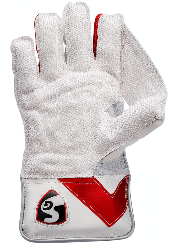 SG Cricket Wicket Keeping Gloves White Leather-1