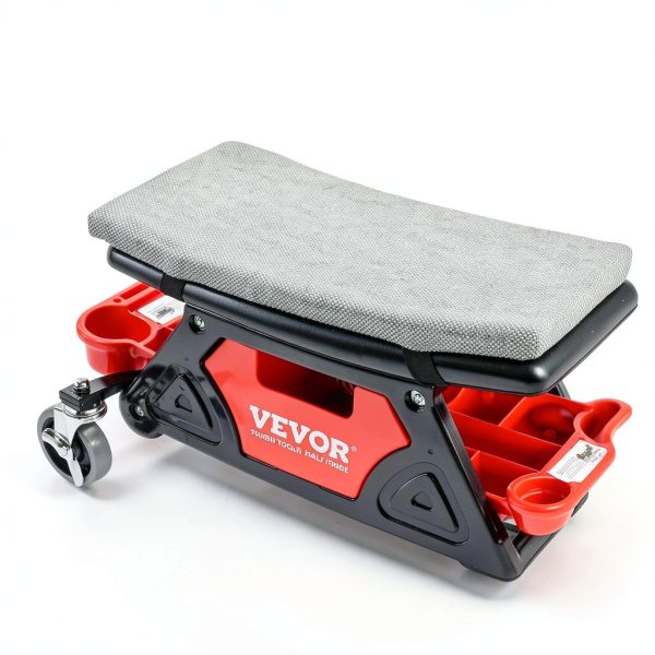 VEVOR Mechanic Stool Black 300 LBS Capacity Garage-4