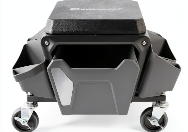 Powerbuilt Grey Rolling Work Seat for Automotive-3