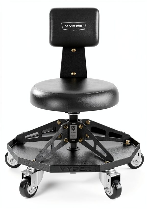 Vyper Industrial Robust Steel Sport Mechanic Seat Black-0