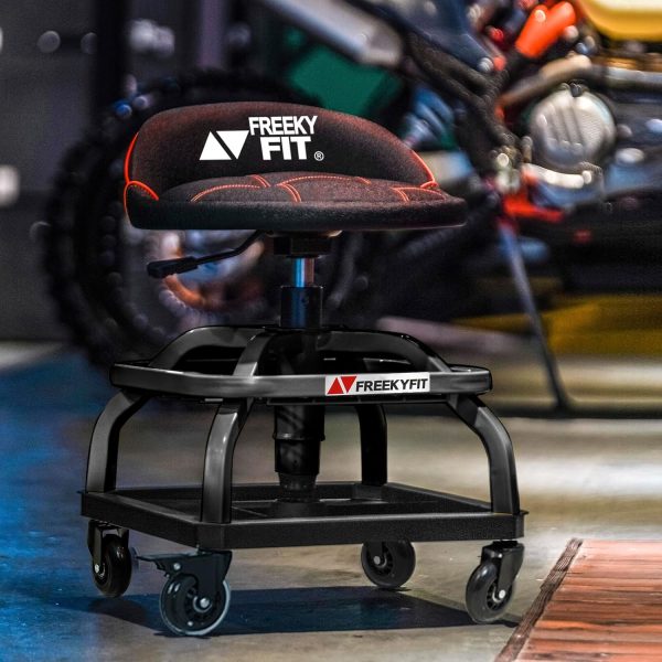 FreekyFit Garage Rolling Stool PVC Industrial-1