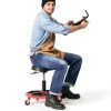 Goplus Industrial Rolling Mechanic Stool Black SU-10007-UA-1