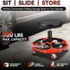 Auto Dynasty Rolling Mechanic Stool Red Plastic-1
