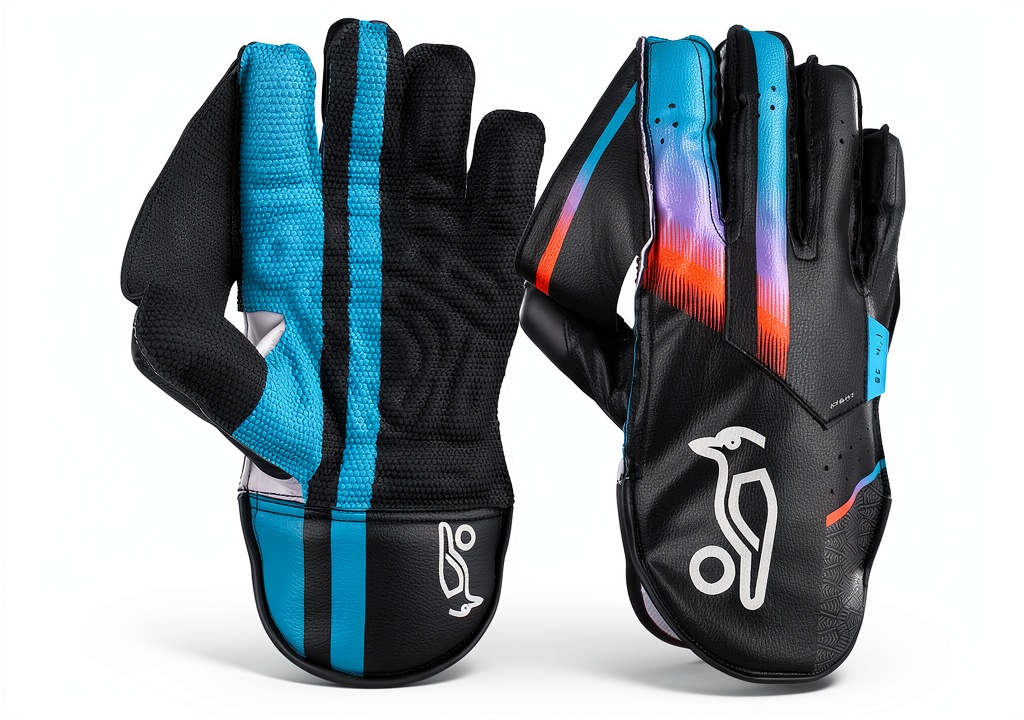 Installing Kookaburra SC 4.1 Cricket Gloves Leather on a wooden desk