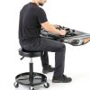 Aain Mechanic Seat Black Steel Roller Stool-6