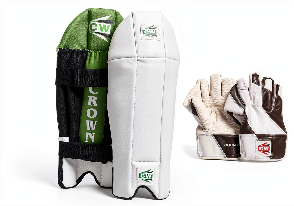 Cricketer wearing Cricket World wicket keeping gloves during a match