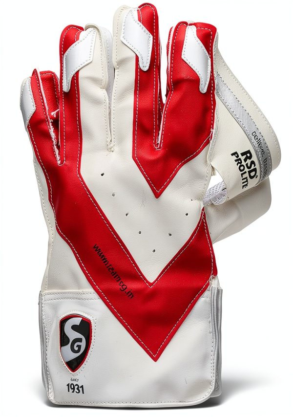 SG Cricket Wicket Keeping Gloves White Leather-2