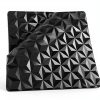 Chair Mat SALLOUS Hard Floor 47x36 Black 3D Hexagram Vinyl Protector-2