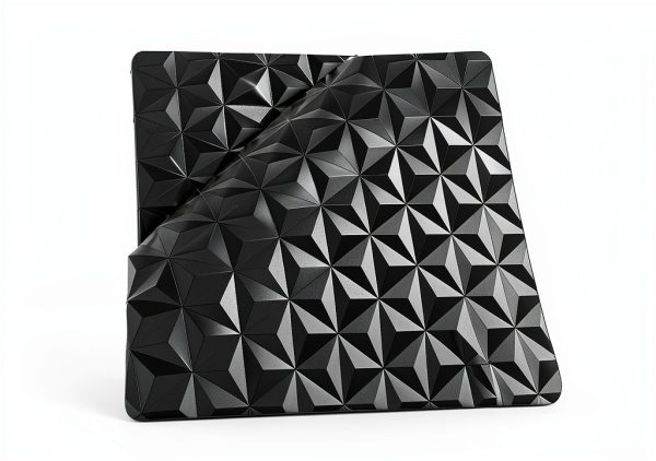 Chair Mat SALLOUS Hard Floor 47x36 Black 3D Hexagram Vinyl Protector-2