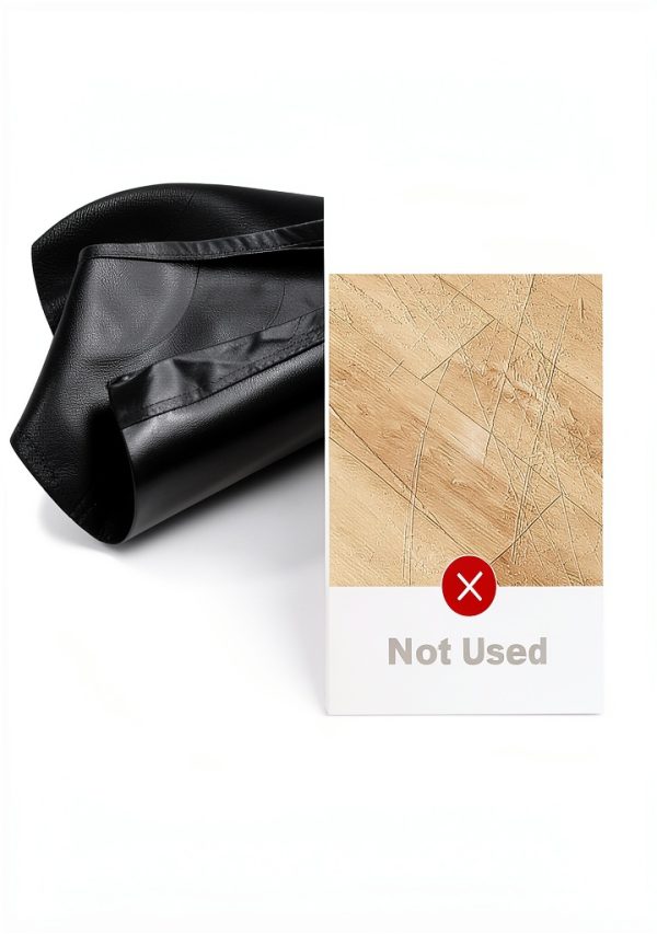 Office Mat 30" x 48" Hardwood Floor 3D Feather Design by KEYDOL Black-3
