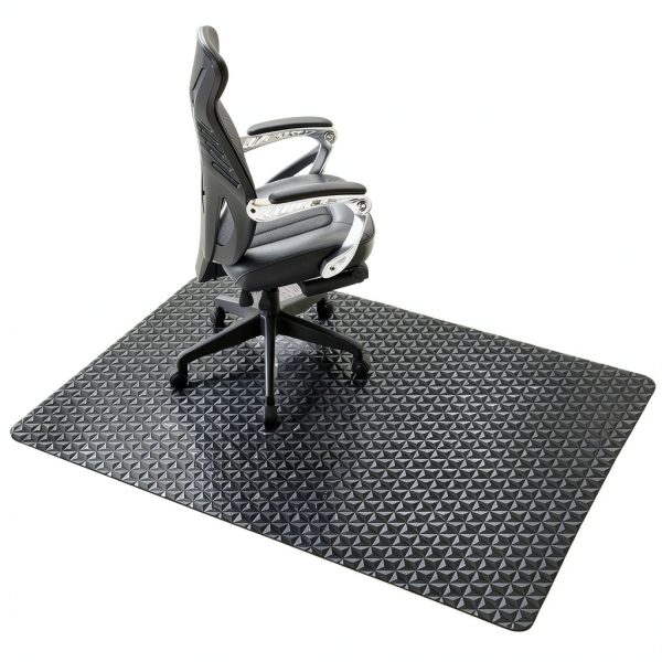 Chair Mat SALLOUS Hard Floor 47x36 Black 3D Hexagram Vinyl Protector-7
